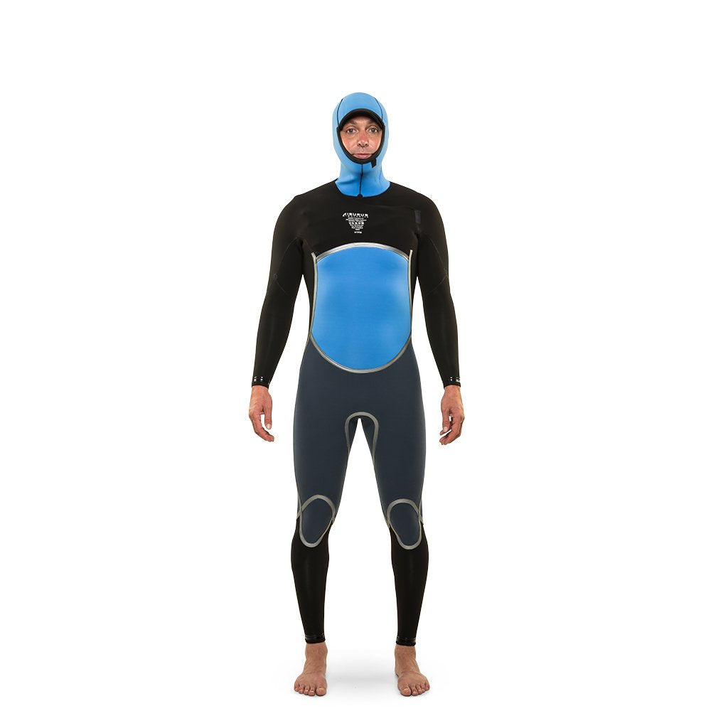 Best Cold Water Wetsuit 4.3 Hooded Isurus Yamamoto Neoprene Interior View Front