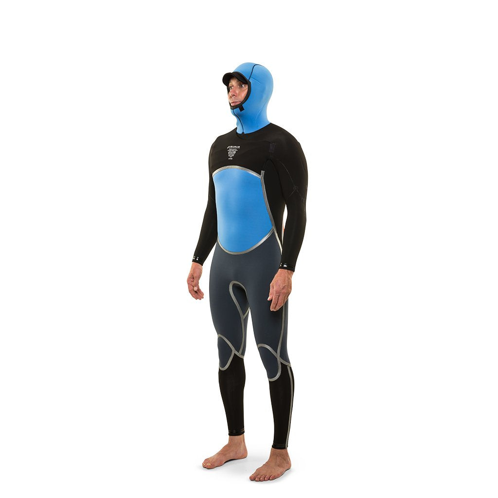 Evade 4.3 Chest Zip Hooded Full Suit Wetsuit