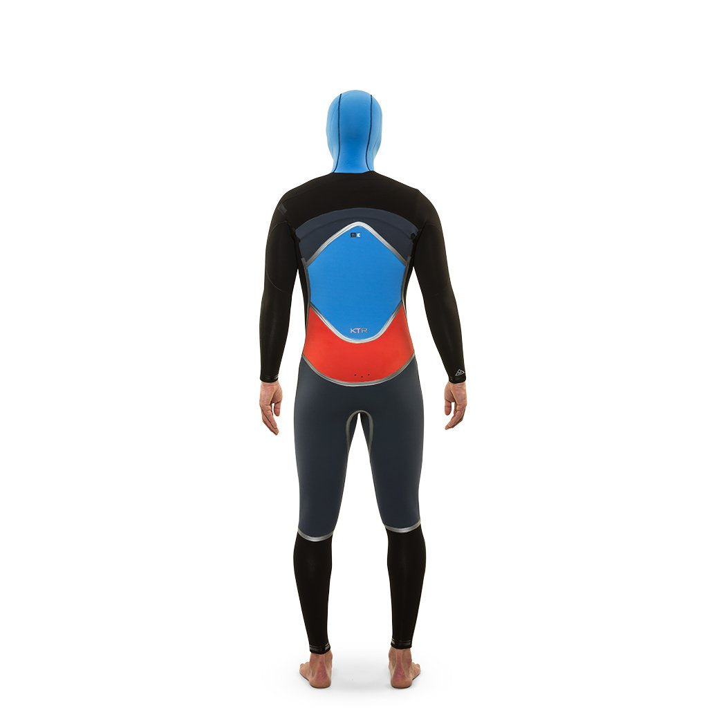 4.3 Hooded Cold Water Wetsuit Yamamoto Neoprene Interior Rear View Isurus Surfing