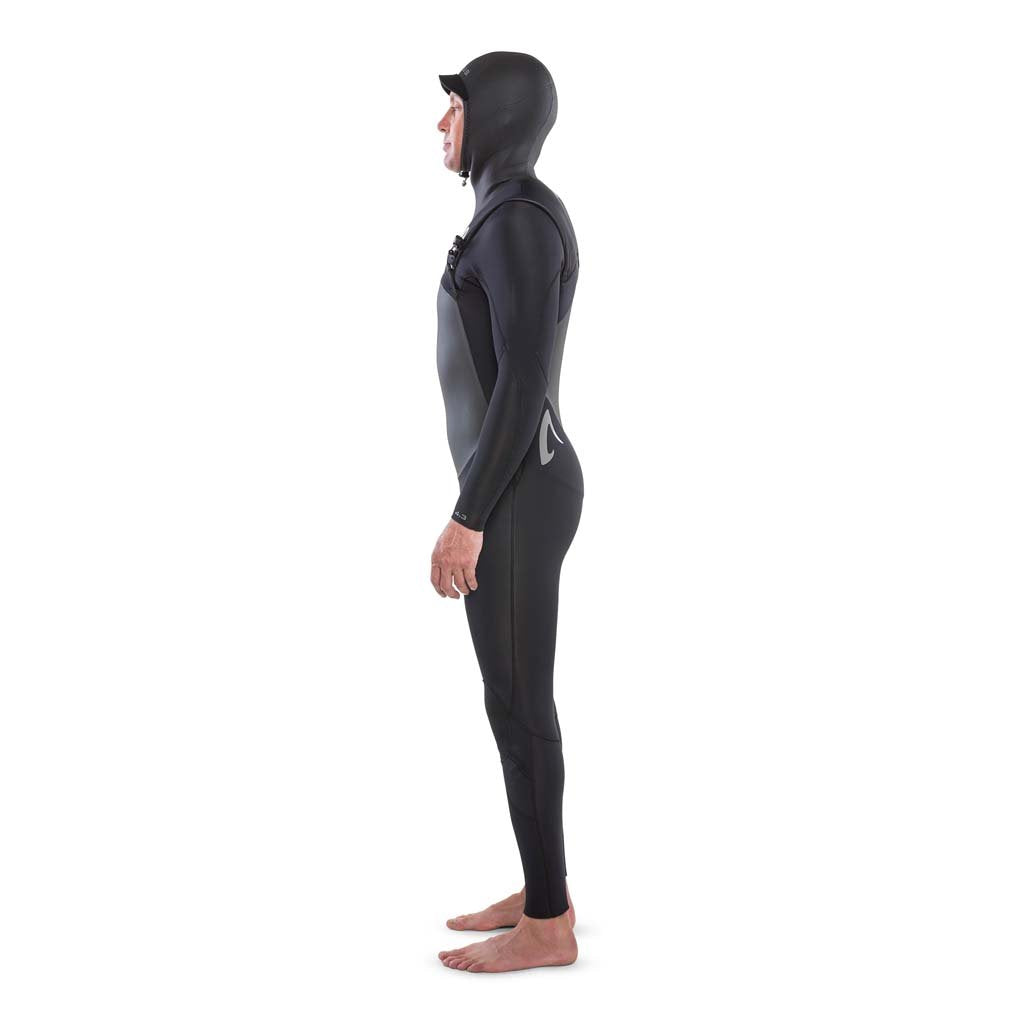 Evade 4.3 Chest Zip Hooded Full Suit Wetsuit